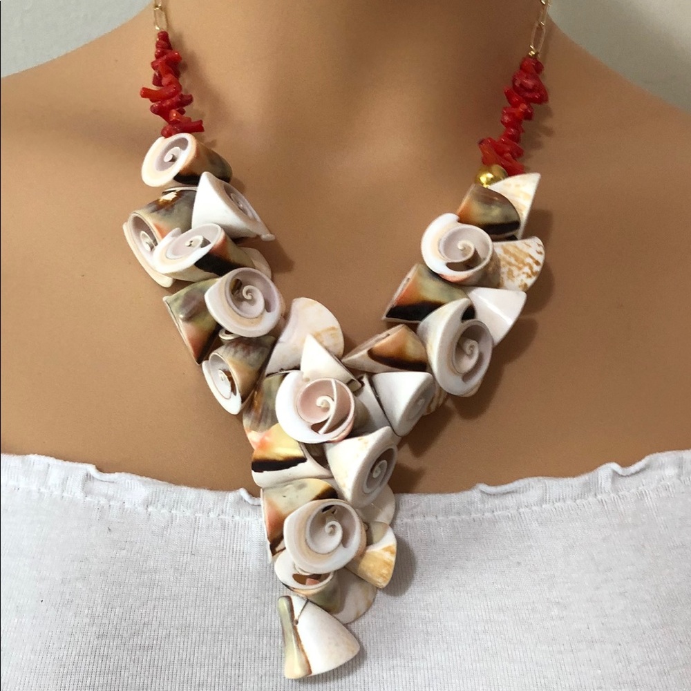 Ocean Dream Collection- Shell Statement Necklace